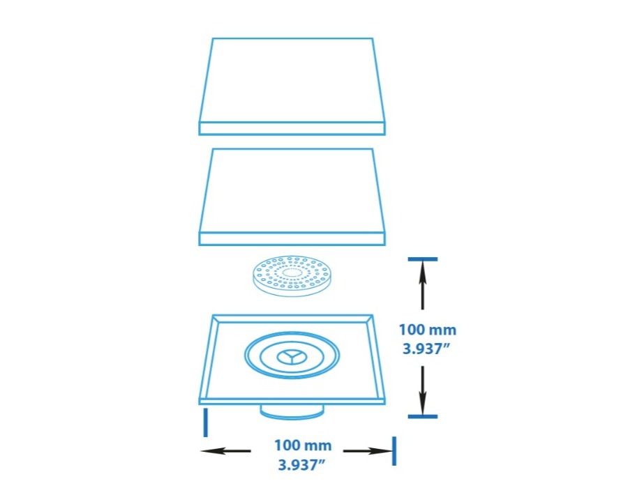 COLADERA CUADRADA CUBIC NICKLE - Imagen 2